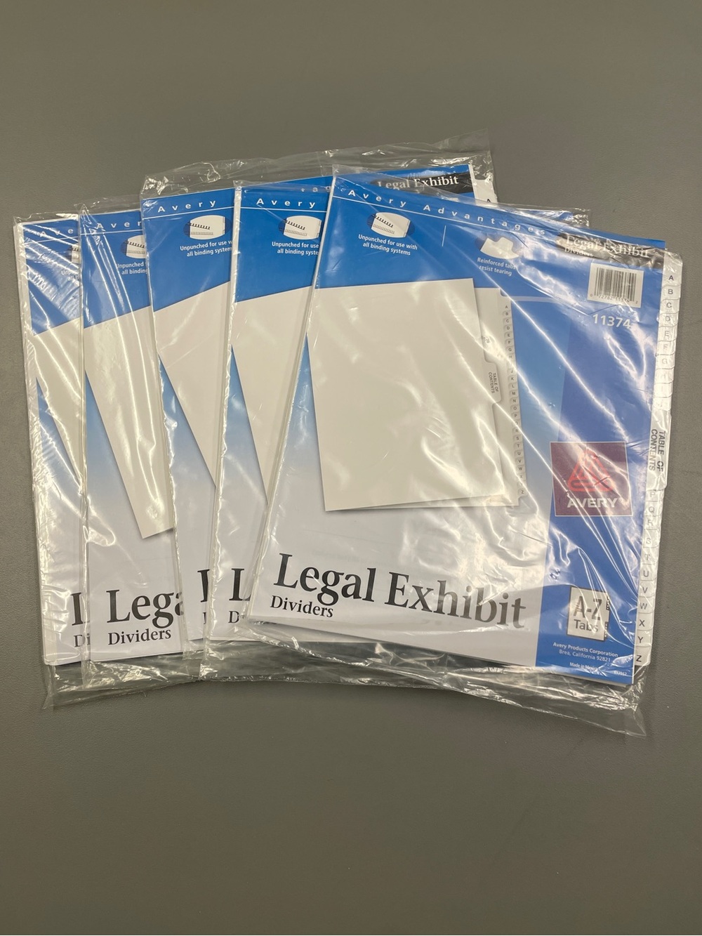 Avery Legal Exhibit Dividers - 5 Pack Bundle!